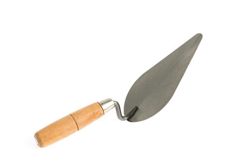 lute trowel on white background