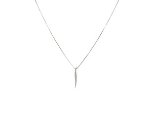 Silver necklace isolated on the white background