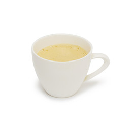 White ceramic coffee mug. Isolated on a white.