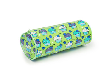 A pencil case isolated against a white background