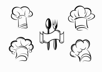 vector icons chefs and hubcaps