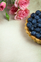 Blueberry, bilberry tart