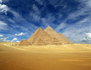 Fototapeta na wymiar Great pyramids in Egypt
