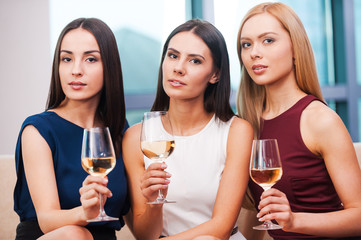 Beauties with wine.