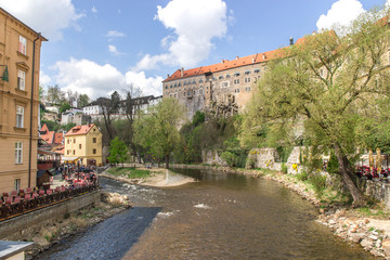 Fototapeta na wymiar View of Cesky Krumlov of the Czech Republic