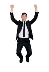 Business man on imaginary rope