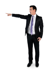 Business man pointing angry