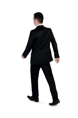 Business man walk away
