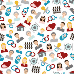 family seamless pattern