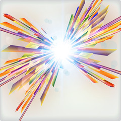 Abstract futuristic background  with  light burst.