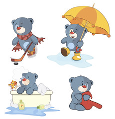 A set of bears cartoon