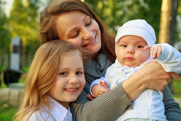 happy family in the park