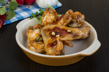 Roasted chicken wings