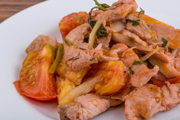 Pork and pineapple salad