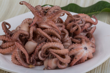 Boiled octopus