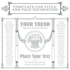 Vector elements for diploma, advertisements, invitation card