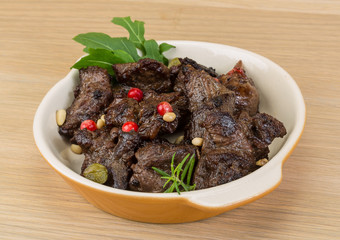Roasted venison