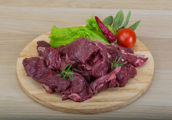 Raw venison