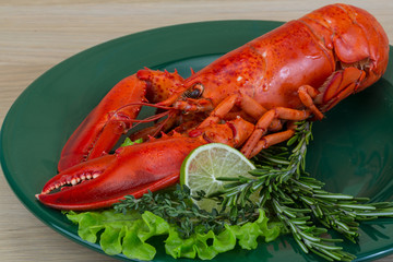 Boiled lobster