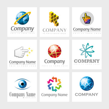 Vector logos - Networking