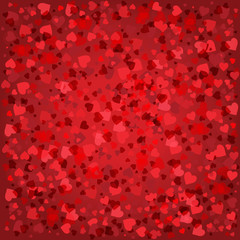 Happy Valentine's day card hearts light vector background