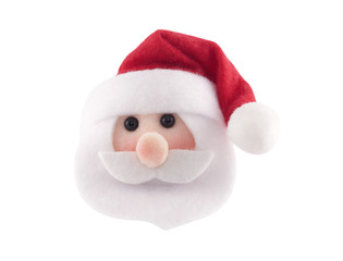 Santa Claus head isolated on white background