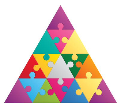 Triangle puzzle - 16 parts