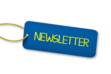 Newsletter - Label blau