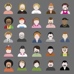 Diversity Portrait Design Characters Avatar Vector Concept