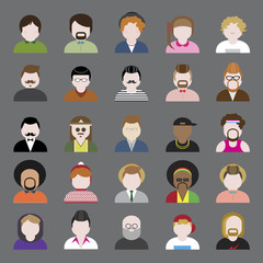 People Diversity Portrait Design Characters Avatar Vector
