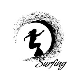 silhouettes of surfers