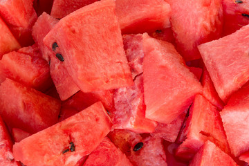 Watermelon texture red background.