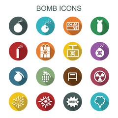 bomb long shadow icons