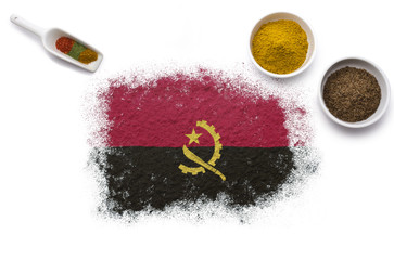 Spices forming the flag of Angola.(series)
