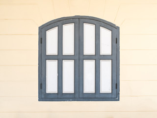 Old painted vintage wooden window  frame