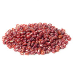 Red beans on white