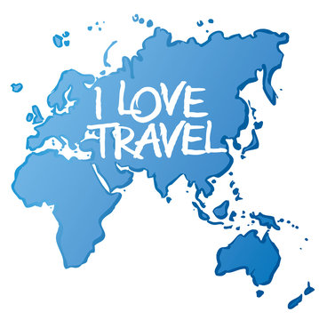 Vector drawing map of The World