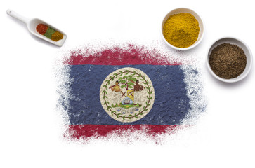 Spices forming the flag of Belize.(series)