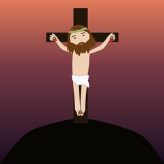 jesus christ hanging on the cross in the easter history