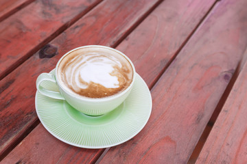 Coffee Cup on the red table