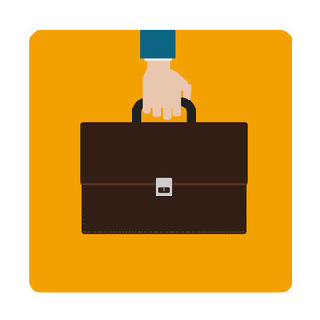 Hand With Briefcase Icon