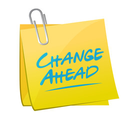 change ahead memo post illustration design