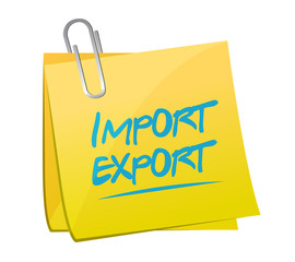 import and export memo post illustration design