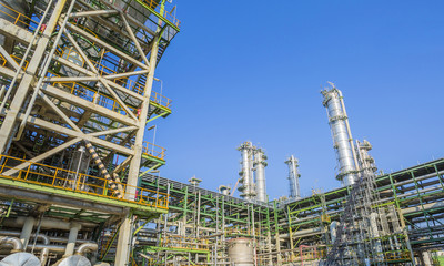 Industrial refinery factory