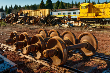 Train scrap yard