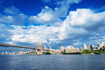Brooklyn Bridge and Brooklyn skyline - New York City