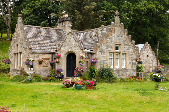 English cottage in greenery