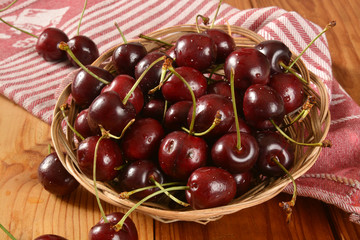 Basket of cherries