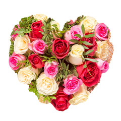 Valentines Day Heart Isolated on White Background