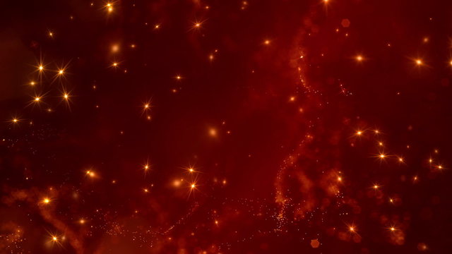 Red sparks stars dust background